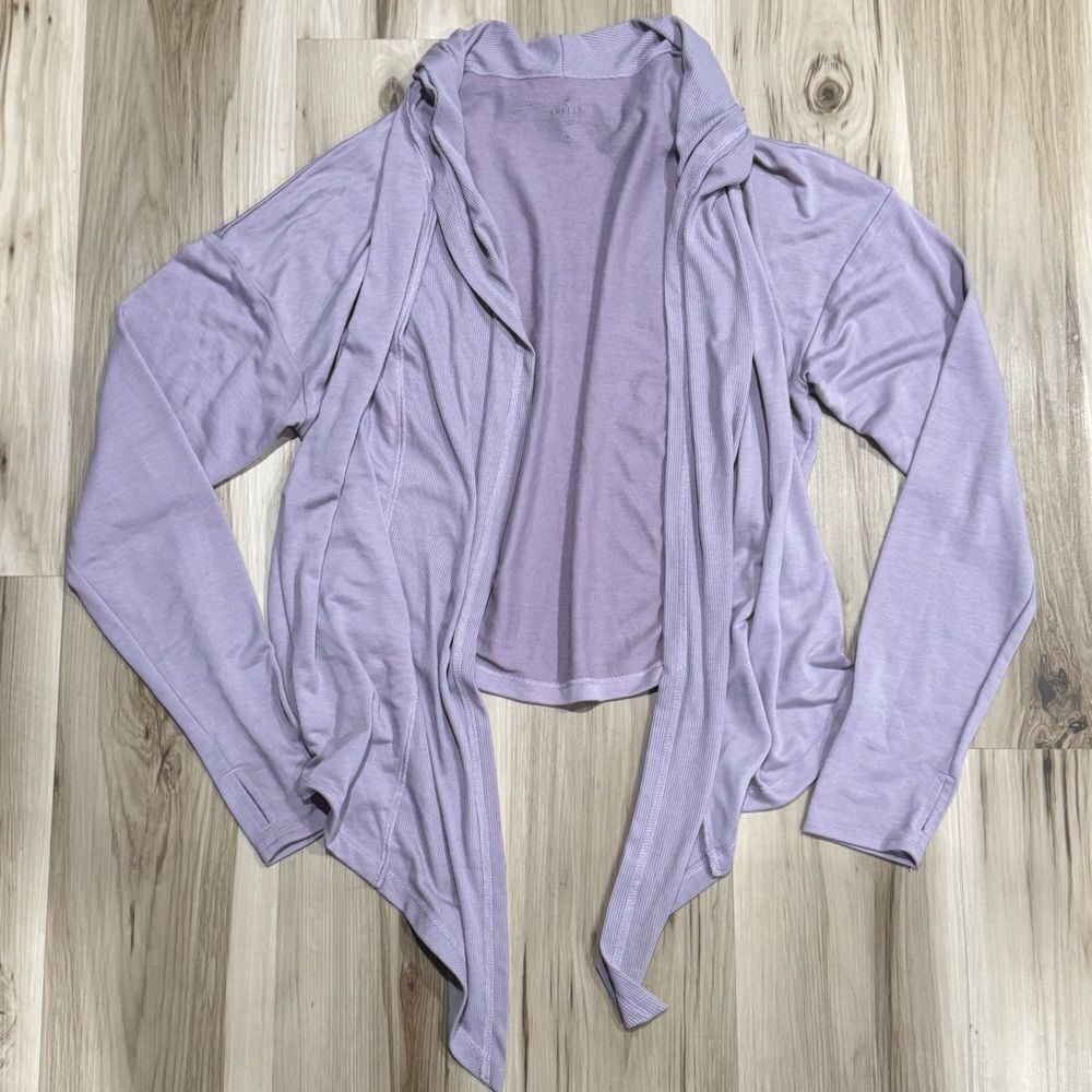 Freely Purple Open Front Waterfall Purple Cardigan Women’s XL